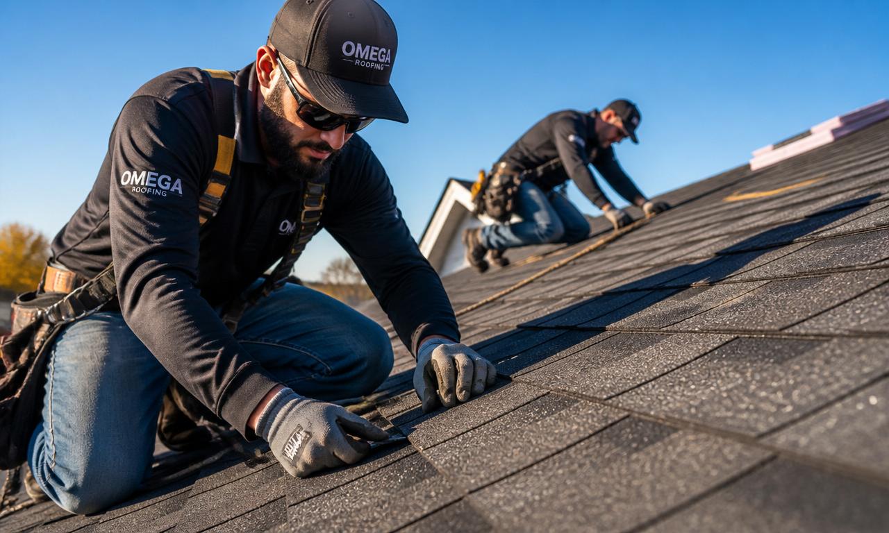 Licensed roofing crew installing a new roof
